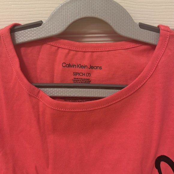 NWT Calvin Klein Jeans pink tshirt size small 7 - Picture 3 of 4